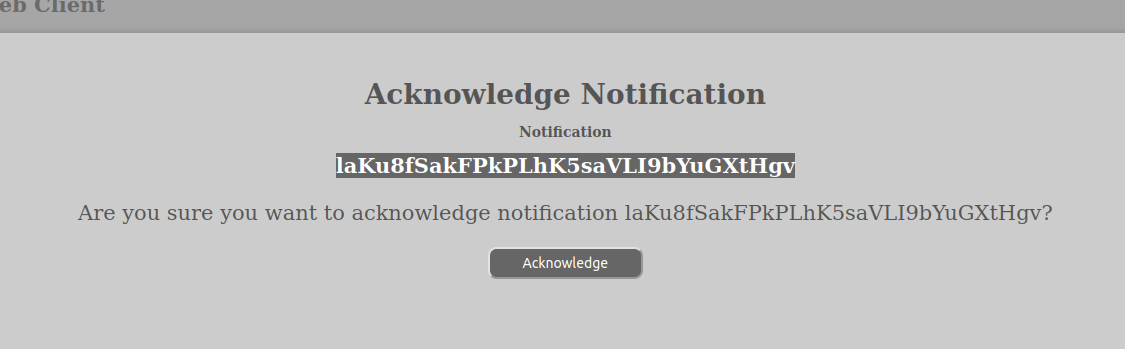 Ack Notification Main Window