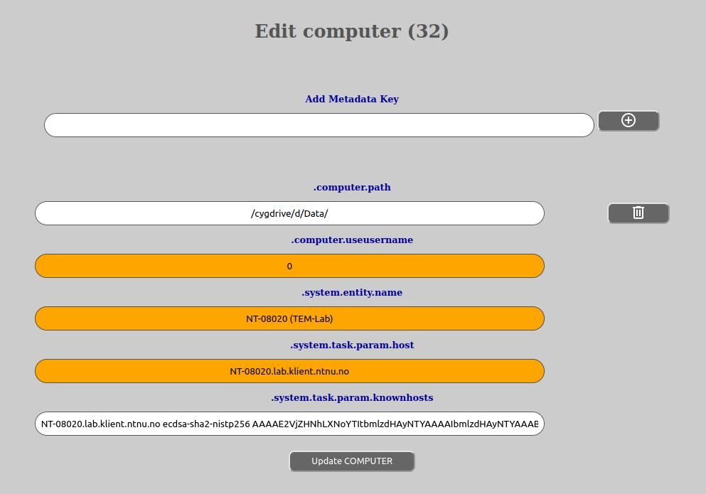 Edit Computer Metadata